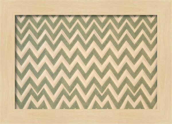 Chevron Pattern In Muted Sage And Cream