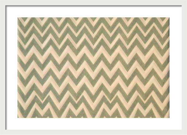 Chevron Pattern In Muted Sage And Cream