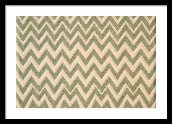 Chevron Pattern In Muted Sage And Cream