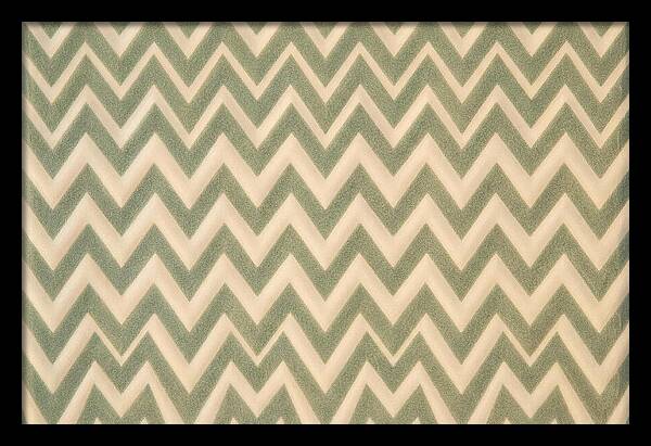 Chevron Pattern In Muted Sage And Cream