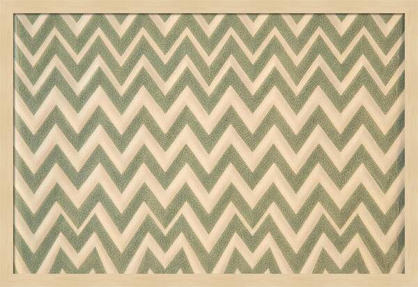 Chevron Pattern In Muted Sage And Cream