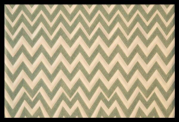 Chevron Pattern In Muted Sage And Cream