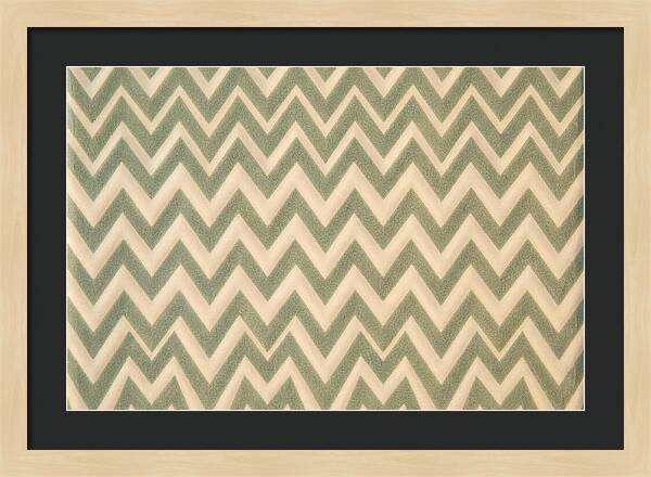 Chevron Pattern In Muted Sage And Cream