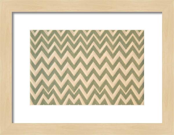 Chevron Pattern In Muted Sage And Cream
