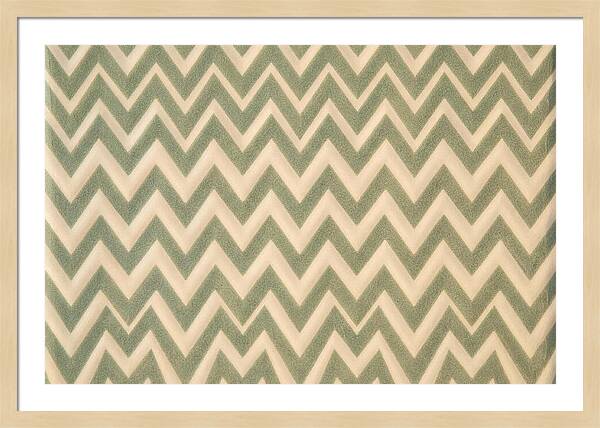 Chevron Pattern In Muted Sage And Cream