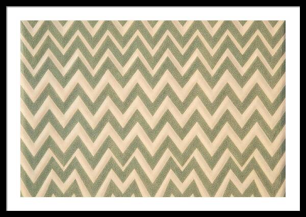 Chevron Pattern In Muted Sage And Cream