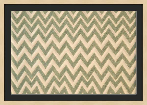 Chevron Pattern In Muted Sage And Cream