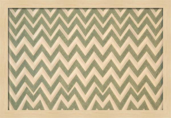 Chevron Pattern In Muted Sage And Cream