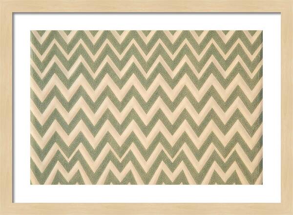 Chevron Pattern In Muted Sage And Cream