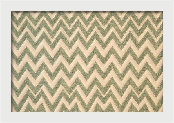 Chevron Pattern In Muted Sage And Cream