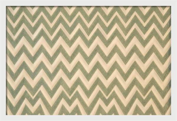 Chevron Pattern In Muted Sage And Cream