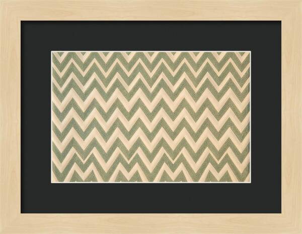 Chevron Pattern In Muted Sage And Cream