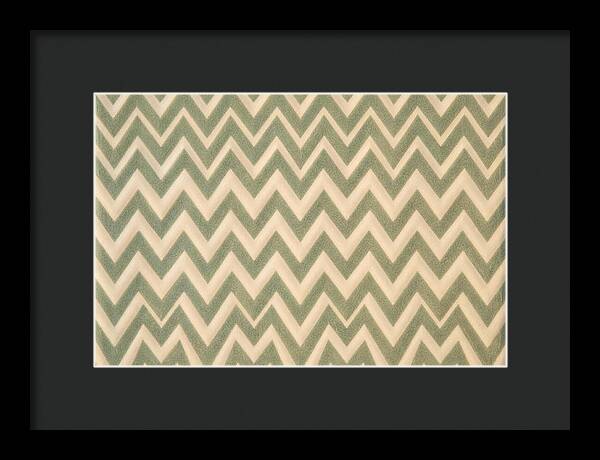 Chevron Pattern In Muted Sage And Cream