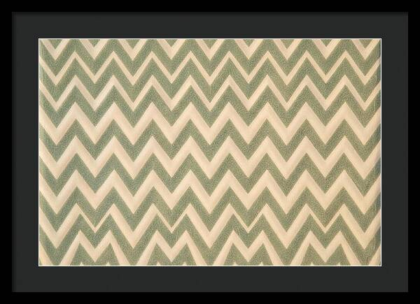 Chevron Pattern In Muted Sage And Cream