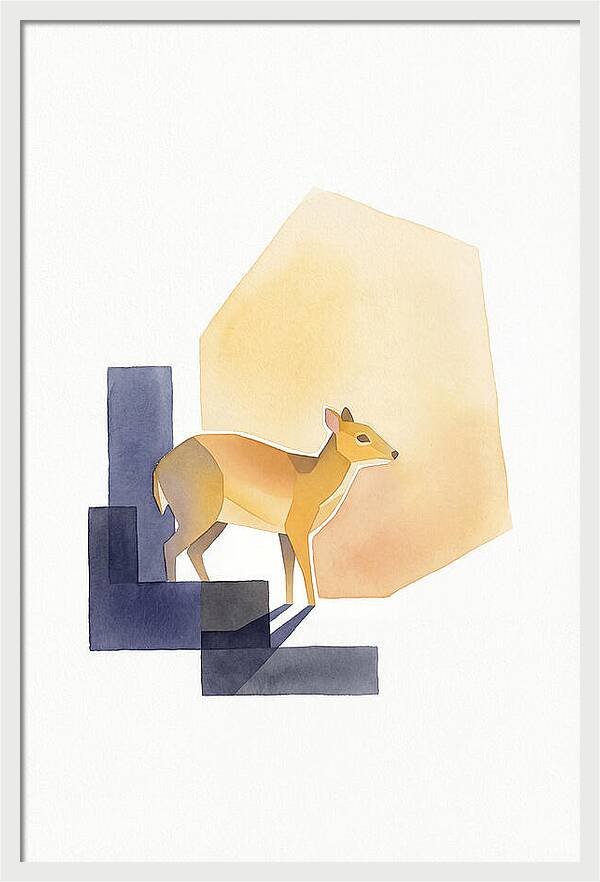 Chevrotain In Minimalist Style