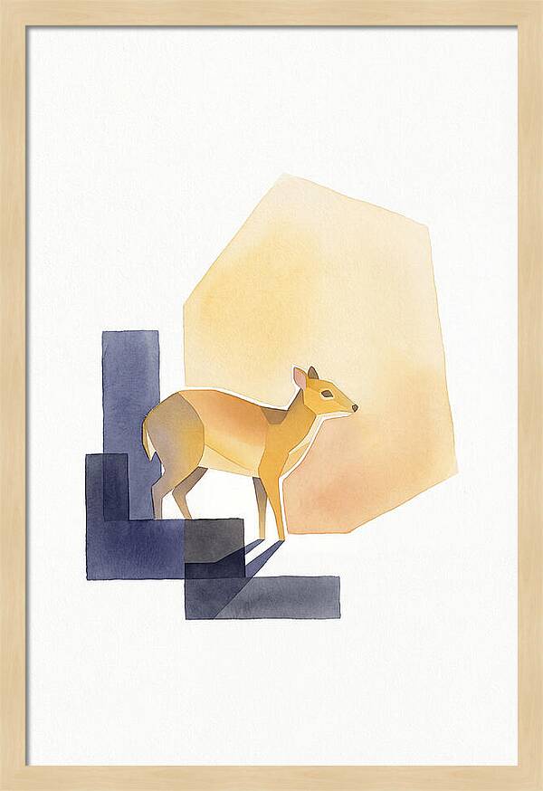 Chevrotain In Minimalist Style