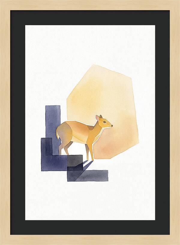 Chevrotain In Minimalist Style