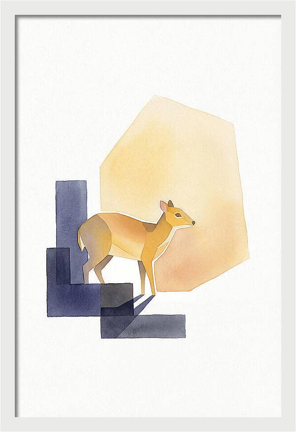 Chevrotain In Minimalist Style