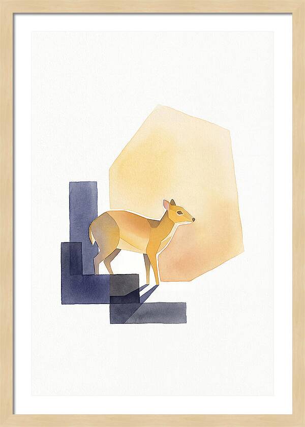Chevrotain In Minimalist Style
