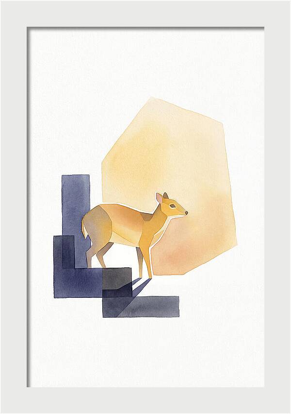 Chevrotain In Minimalist Style