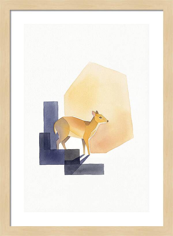 Chevrotain In Minimalist Style
