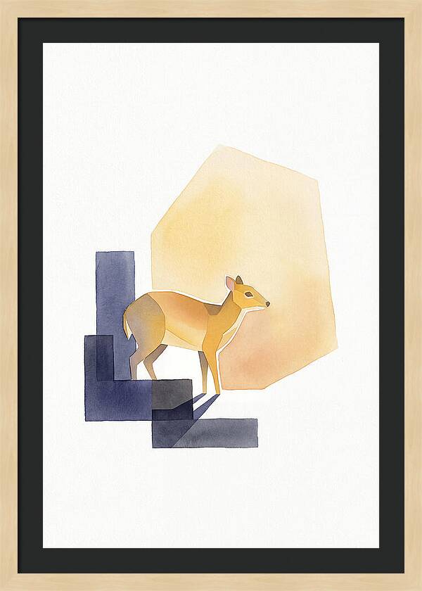 Chevrotain In Minimalist Style