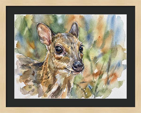 Chevrotain Portrait In Nature