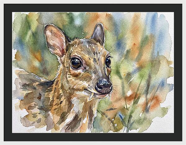 Chevrotain Portrait In Nature