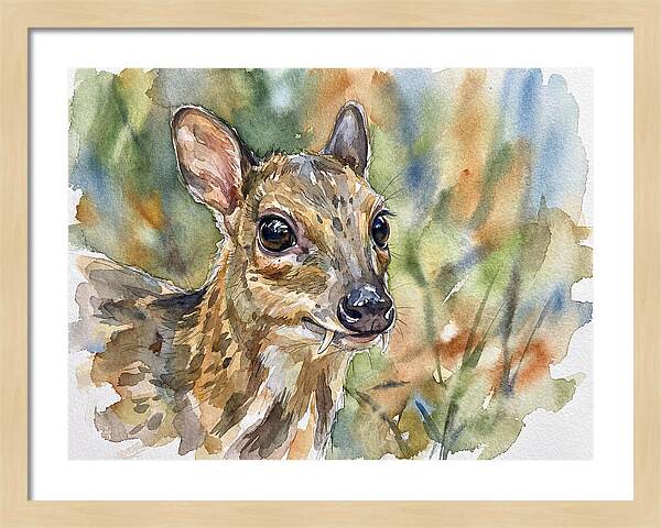 Chevrotain Portrait In Nature
