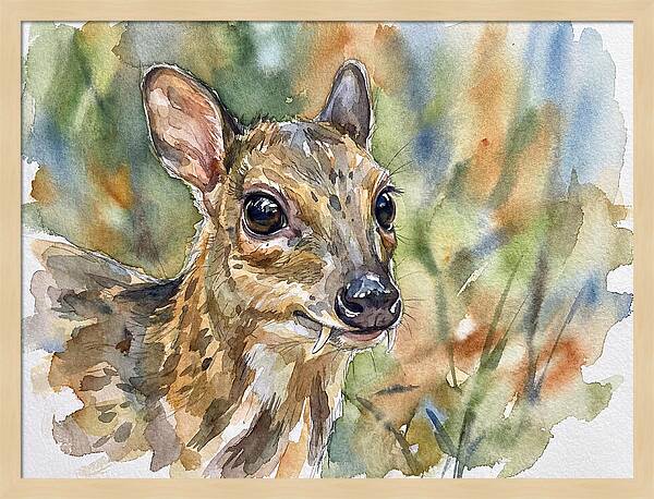 Chevrotain Portrait In Nature