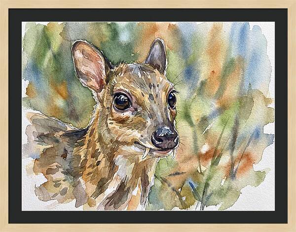 Chevrotain Portrait In Nature
