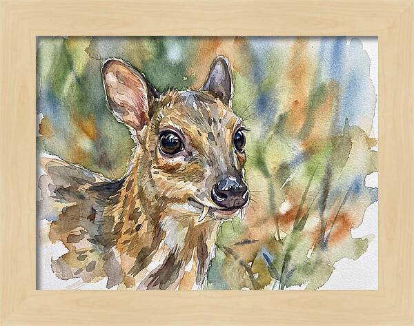 Chevrotain Portrait In Nature