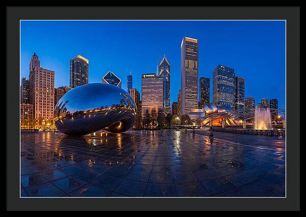 Chicago Bean Reflected In Twilight