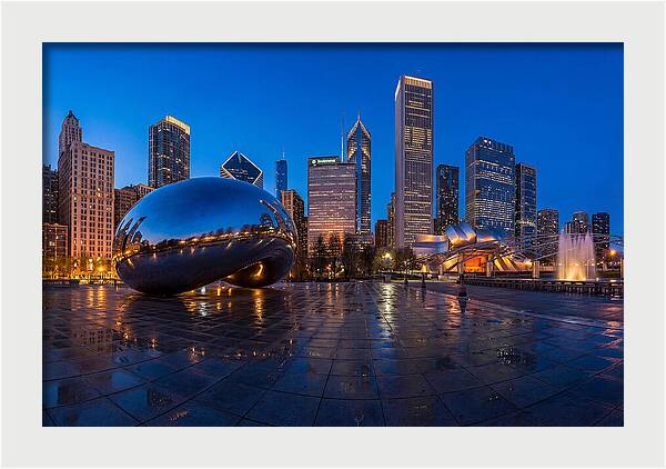 Chicago Bean Reflected In Twilight