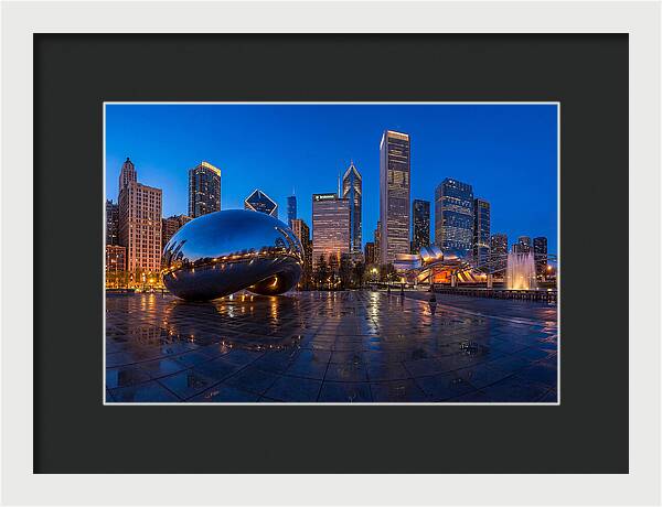 Chicago Bean Reflected In Twilight