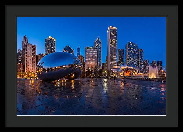 Chicago Bean Reflected In Twilight