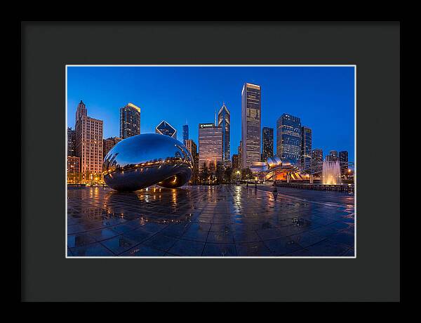 Chicago Bean Reflected In Twilight