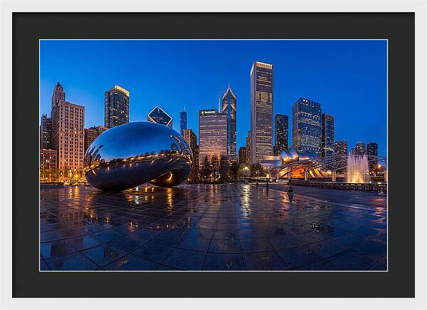 Chicago Bean Reflected In Twilight