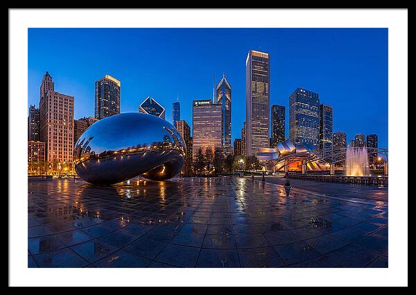 Chicago Bean Reflected In Twilight