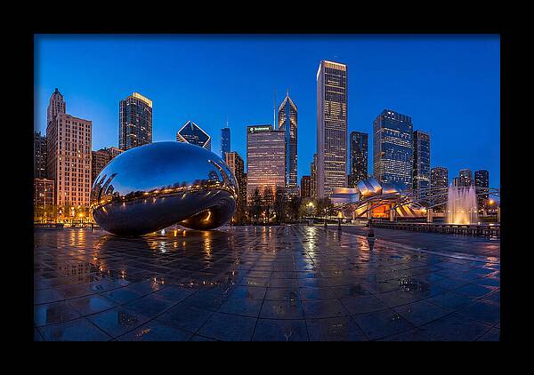 Chicago Bean Reflected In Twilight