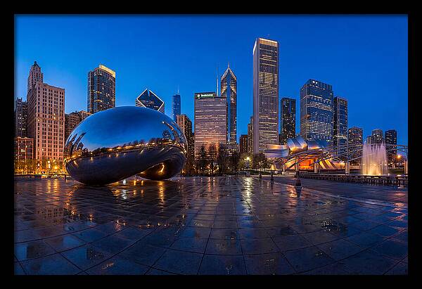 Chicago Bean Reflected In Twilight