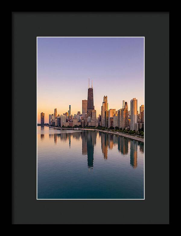 Chicago Lakefront Skyline At Dusk