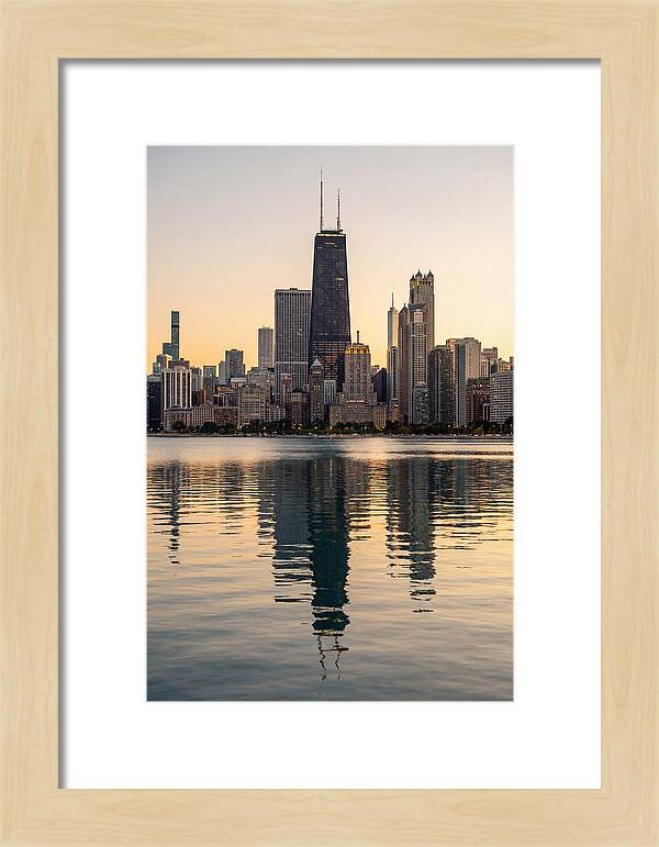 Chicago Lakefront Skyline Reflection