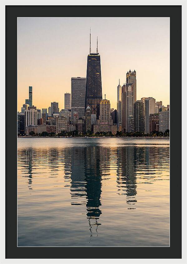 Chicago Lakefront Skyline Reflection
