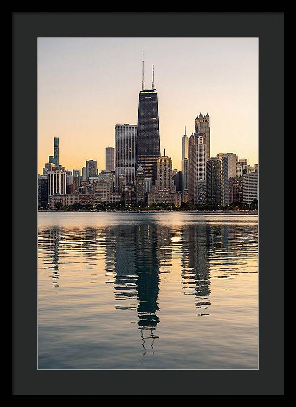 Chicago Lakefront Skyline Reflection