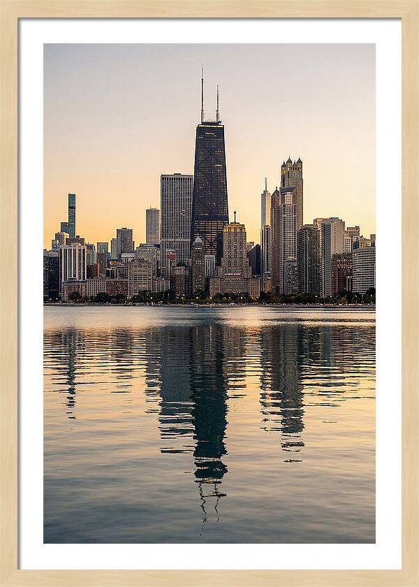 Chicago Lakefront Skyline Reflection