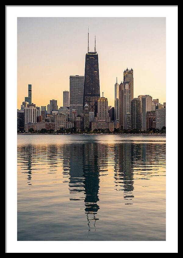 Chicago Lakefront Skyline Reflection