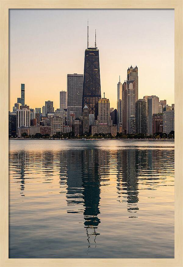 Chicago Lakefront Skyline Reflection