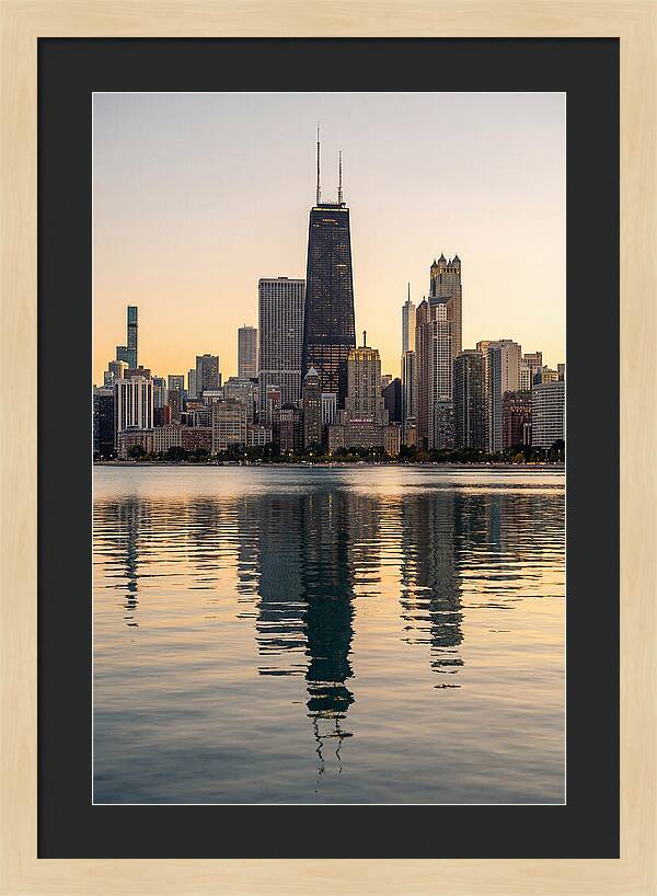Chicago Lakefront Skyline Reflection