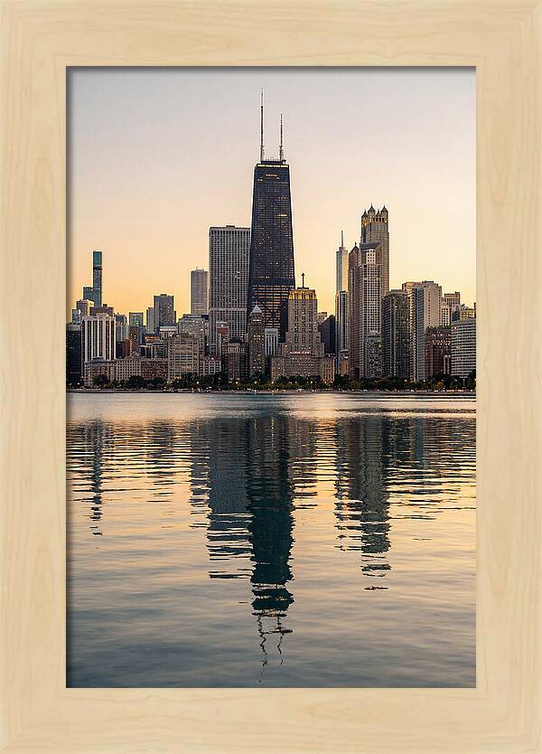 Chicago Lakefront Skyline Reflection